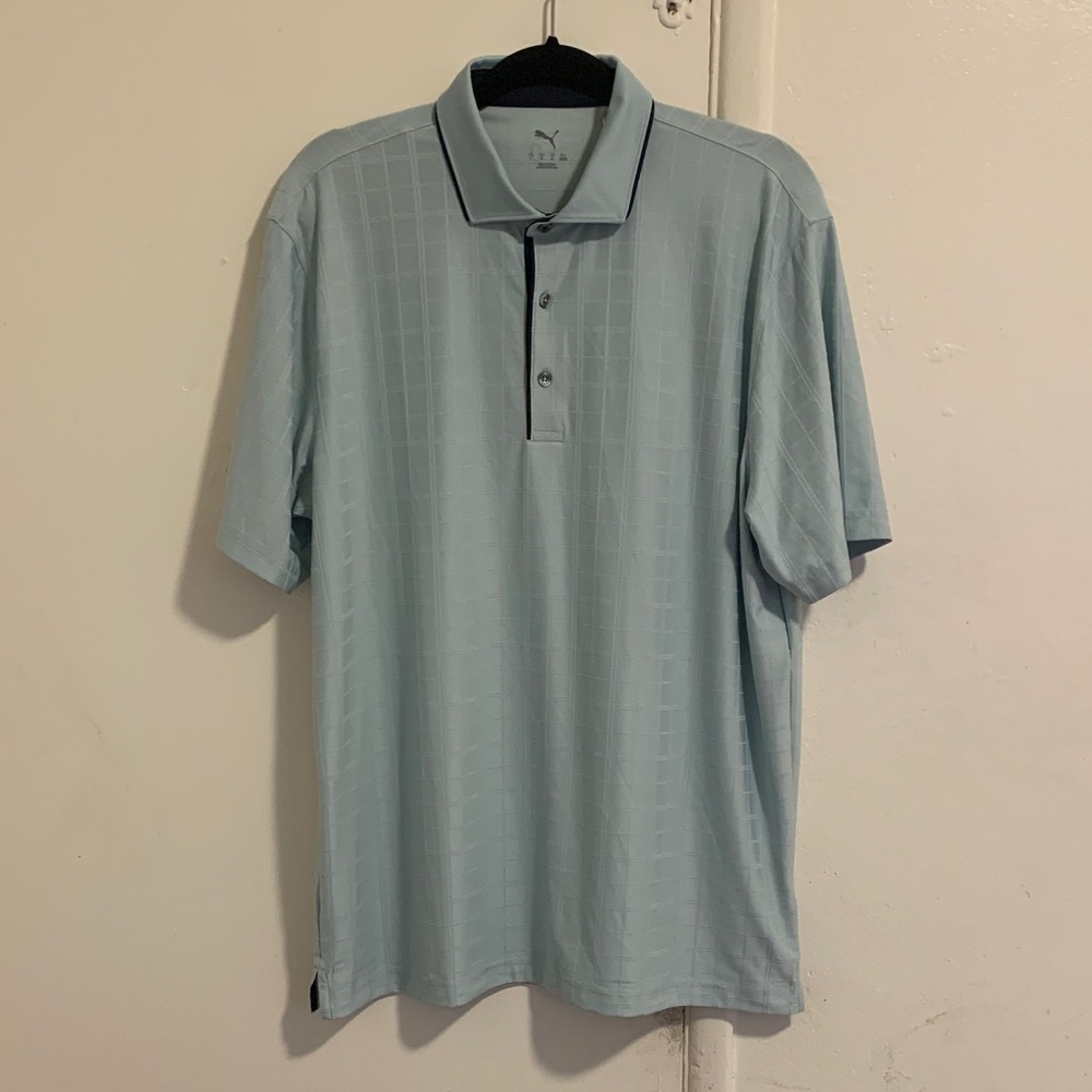 Men’s puma MATTR check polo in modern mint! NWT